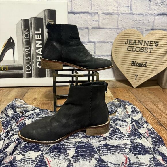 Free people black century ankle flat bootie size 36 - Picture 4 of 13